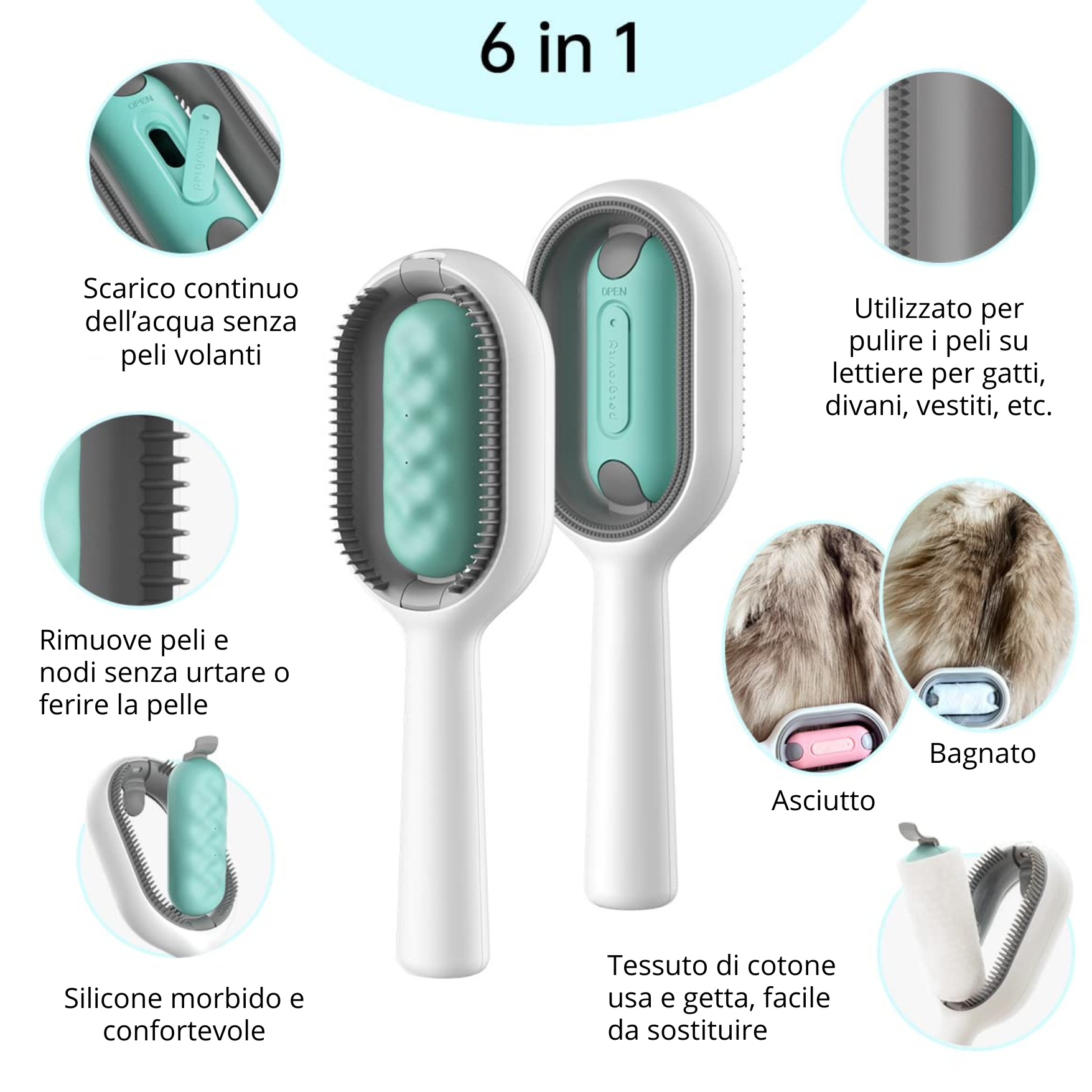 Petter Spazzola per Toelettatura - 3 in 1